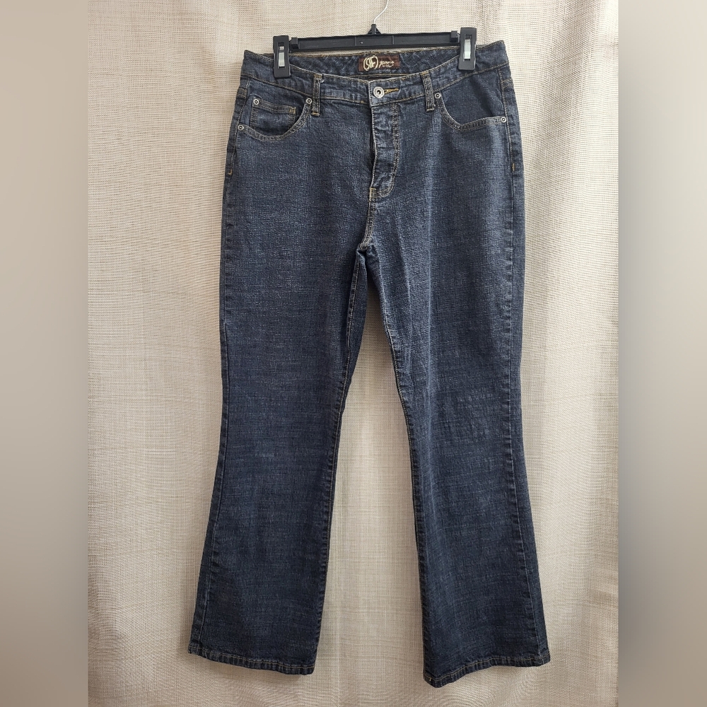 RF Jeans by Rafaella Bootleg Women's Mid Rise Cotton Blend Dark Wash Size 12P